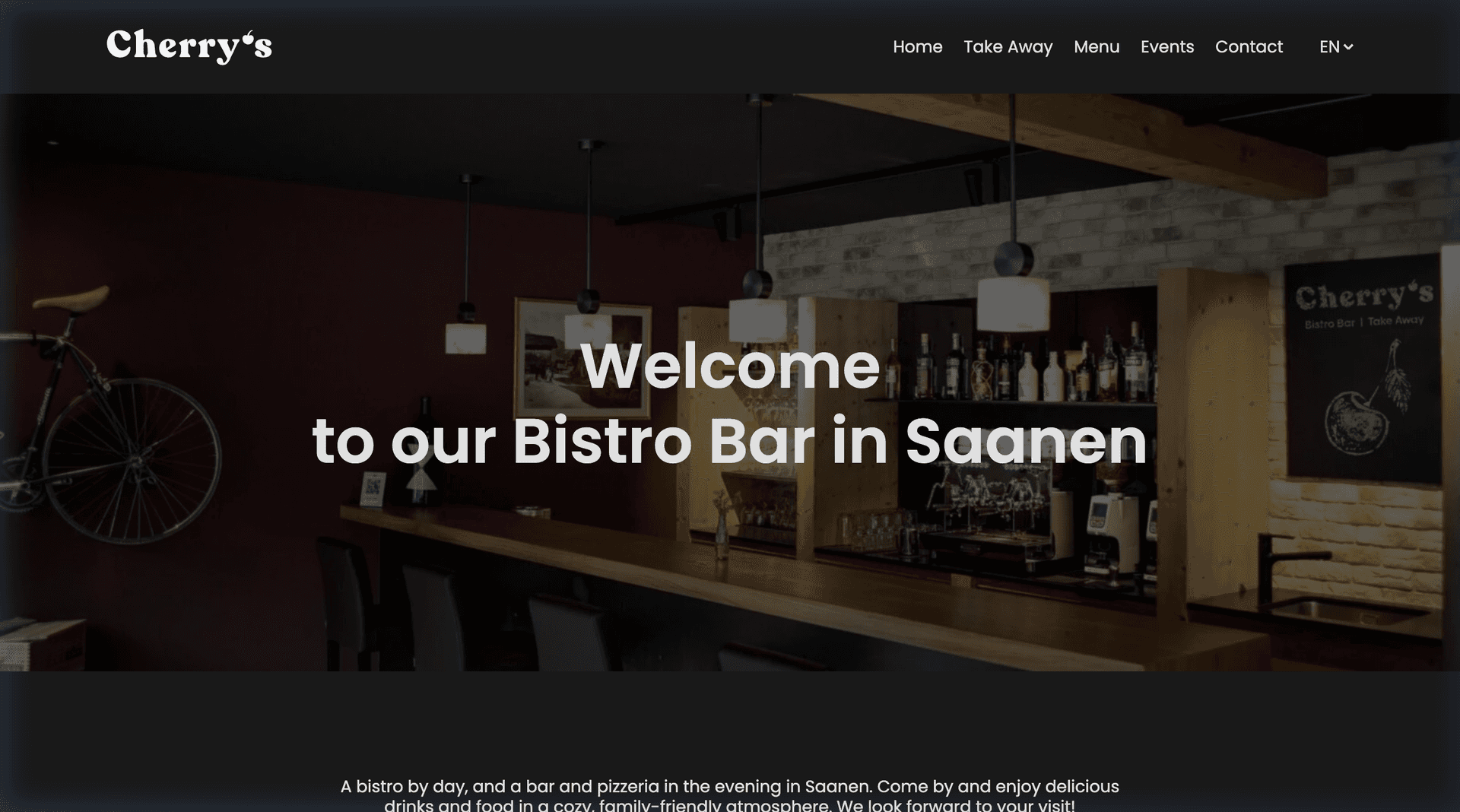 Cherry’s Bistro Bar & Pizzeria Saanen Platform Screenshot